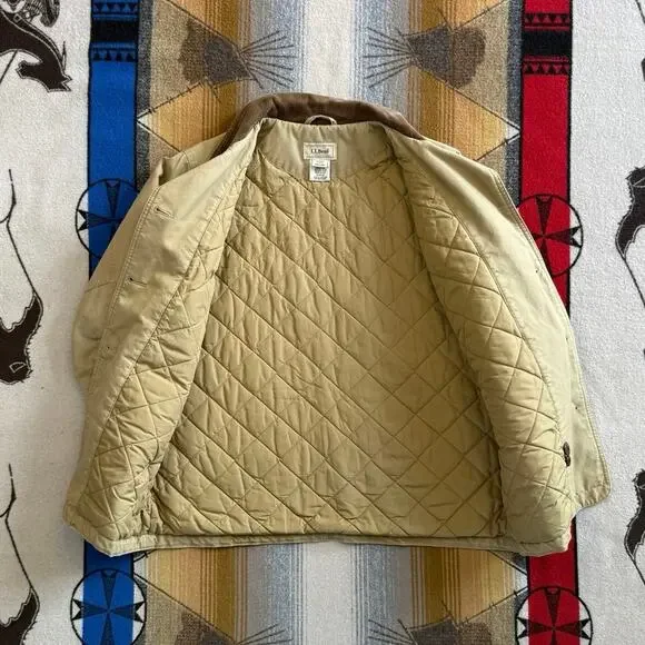 Vintage Women’s L.L. Bean Quilt Lined Barn Coat Size Petite Medium Corduroy - Picture 3 of 12